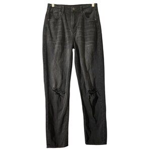 American Eagle Black Distressed Skinny Jeans Womens Size 2 Regular Comfort Stret